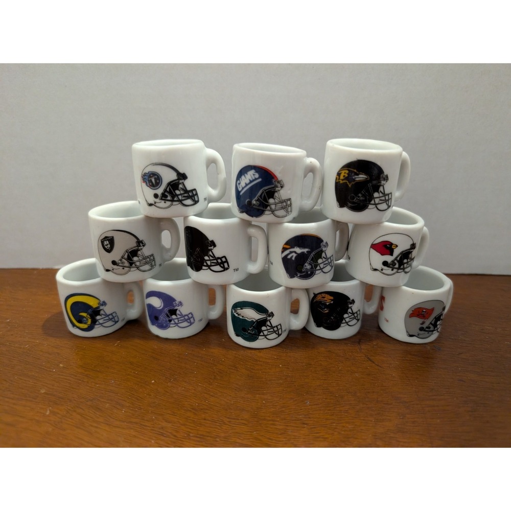 Set Of 12 NFL Mini Mugs, Collectibles, Football, Memorabilia